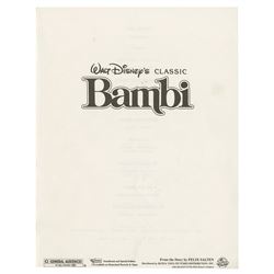 Bambi Press Book Signed by Peter Behn.