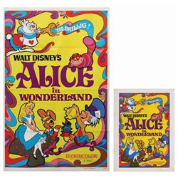 Alice in Wonderland Re-Release Poster & Press Book.