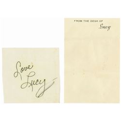 Lucille Ball Autograph & Stationery.
