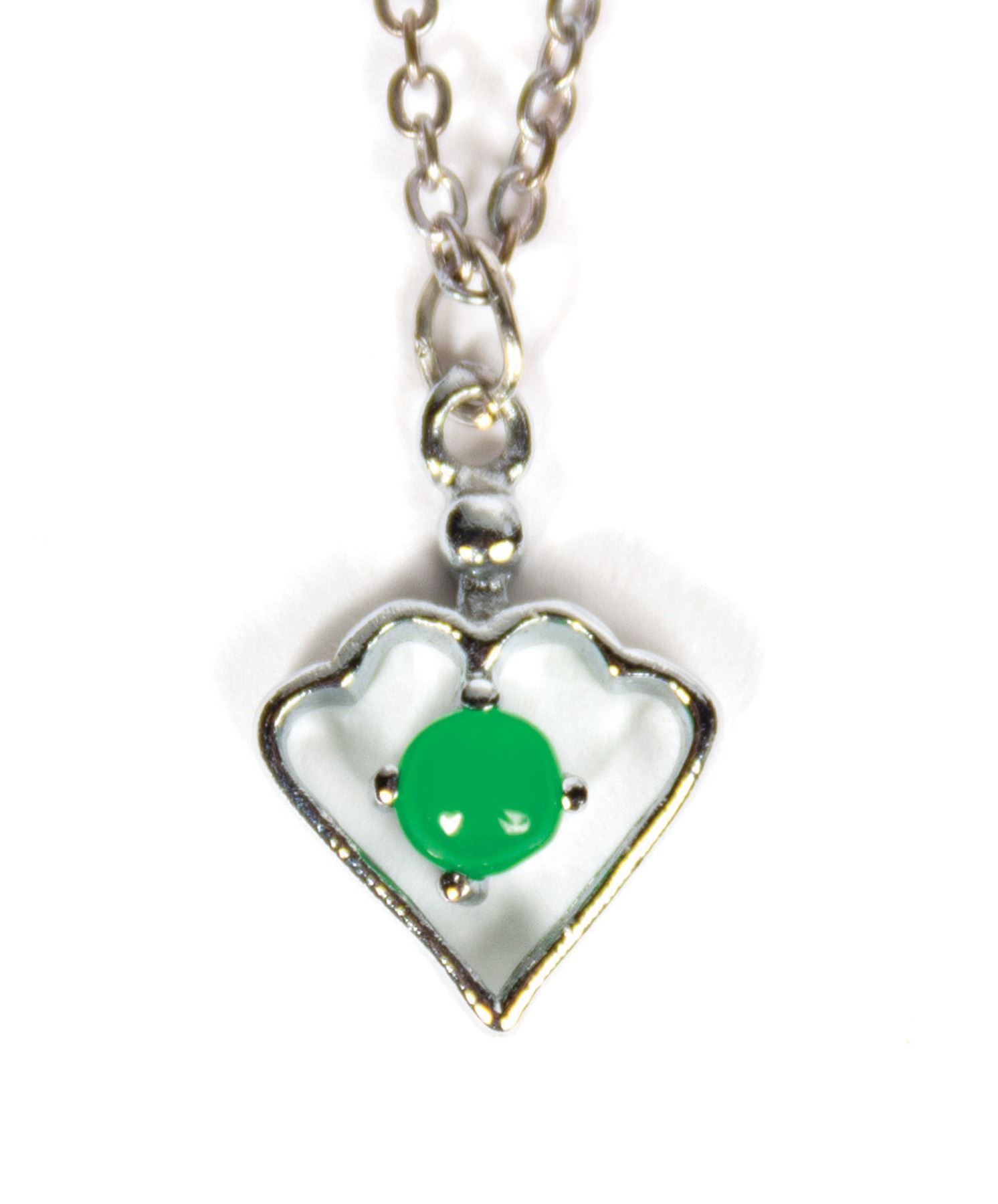 Elizabeth Montgomery's Green Jade Heart Necklace. - Van Eaton Galleries
