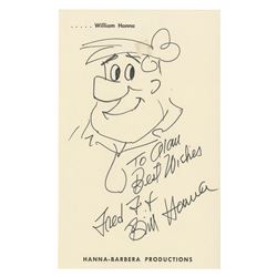 Original Bill Hanna Fred Flintstone Drawing.