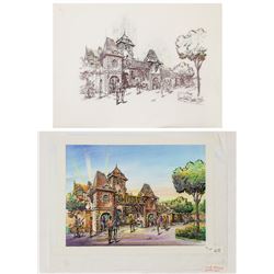 Pair of Aliens Attraction Entrance Concepts.