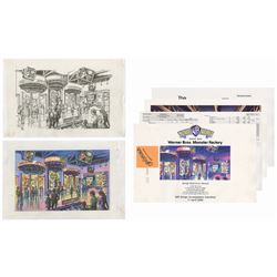 Pair of Monster Factory Drawings & Reference Manual.