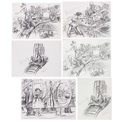 Set of (6) Original Rolling Stones Drawings & Prints.