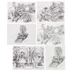 Image 1 : Set of (6) Original Rolling Stones Drawings & Prints.