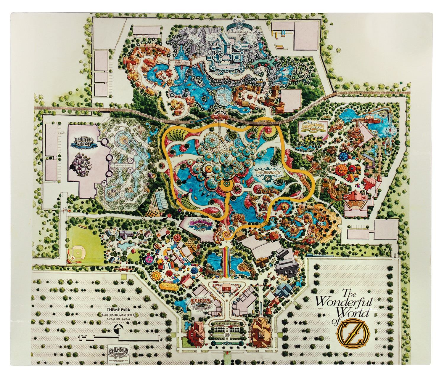 The Wonderful World of Oz Park Illustrated Masterplan.