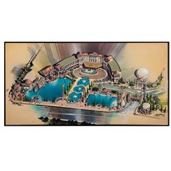 Large Colored Caesars Palace Presentation Board.