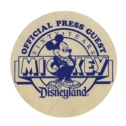 Mickey's 60th Birthday Press Badge.