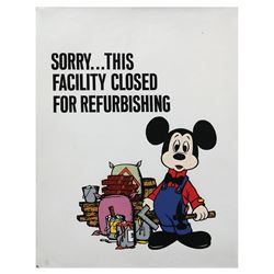 Disneyland Refurbishment Sign Graphic.