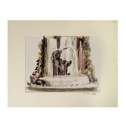 Signed Marc Davis Jungle Cruise Concept Art Print.