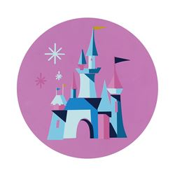 Sleeping Beauty Castle Tin Sign.