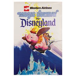 Dumbo Western Airlines Travel Poster.