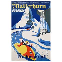 Matterhorn Bobsleds Disney Gallery Attraction Poster.