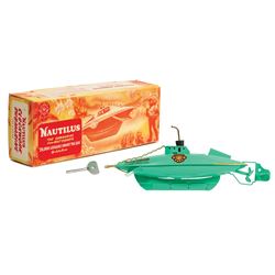 Nautilus Wind-Up Tin Toy in Box.