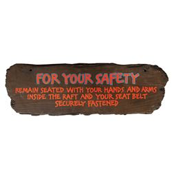 Grizzly River Run Safety Sign.