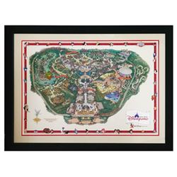 Hong Kong Disneyland Park Map Pin Set.