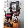 Image 2 : Carved Wood Crab, Antelopes & Vintage Lamp