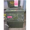 Image 1 : 2 Military Surplus Metal Ammo Boxes -6" x 7" x 12"