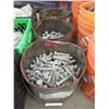 Image 1 : 3 Pails of New Galvanized Bolts