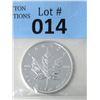 Image 1 : 1 Oz .9999 Fine Silver 2011 Canada Maple Leaf Coin