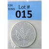 Image 1 : 1 Oz .9999 Fine Silver 2012 Canada Maple Leaf Coin