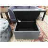 Image 2 : Grey Fabric Upholstered Storage Ottoman