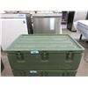 Image 1 : 20" x 32" x 11" Military Metal Storage Trunk