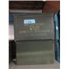 Image 1 : 2 Military Surplus Metal Ammo Boxes -6" x 7" x 12"