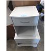 Image 1 : 2 White Bedside Tables with Drawers