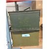 Image 1 : 2 Military Surplus Metal Ammo Boxes -6" x 7" x 12"