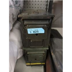 2 Military Surplus Metal Ammo Boxes -6  x 7  x 12 