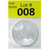 Image 1 : 1 Oz .9999 Fine Silver 2016 Canada Maple Leaf Coin