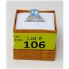 Image 1 : 3.65 CT Blue Topaz & Diamond Dinner Ring