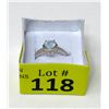 Image 2 : Blue Topaz & Diamond Solitaire Ring