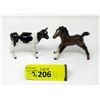 Image 1 : Vintage Beswick Porcelain Foal & Friesian Calf