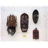 Image 1 : 4 Carved Wood Wall Masks