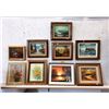 Image 1 : 9 Vintage Framed Paintings and Giclee Paintings