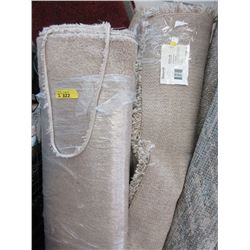 Two 5 Foot x 7 Foot Beige Area Carpets