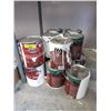 Image 1 : 15 Pails of Assorted Opened Paint - 3.7 L Pails