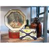 Image 1 : 5 Vintage Glass Bottles & Tin Containers