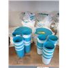 Image 1 : Large Lot of Children's New Plastic Dishes - Blue