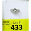 Image 2 : Brand New Green Amethyst & 2 Diamond Ring