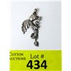 Image 1 : .925 Silver Dragon Pendant - 1" x 2"