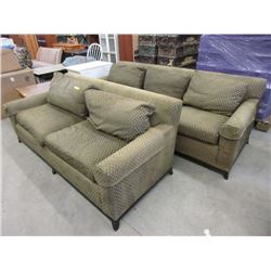 Classic Upholstered Sofa and Loveseat