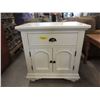 Image 1 : White 2 Door, 1 Drawer Cabinet - 18" x 28" x 30"