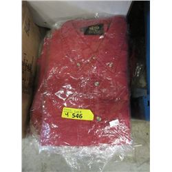 4 New Heavy Cotton Red Shirts - XXL