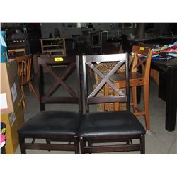 2 Folding Black Dining Chairs