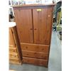 Image 1 : 3 Drawer, 2 Door Pine Cabinet - 18" x 32" x 67" T