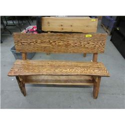 Hand Crafted Cedar Garden Bench