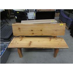 Hand Crafted Pine Garden Bench